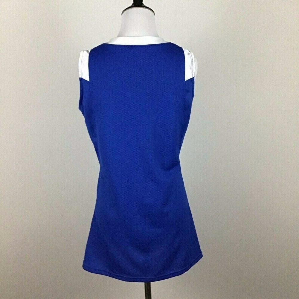 Nike Team Sleeveless Athletic Top Blue White Small - Picture 5 of 7